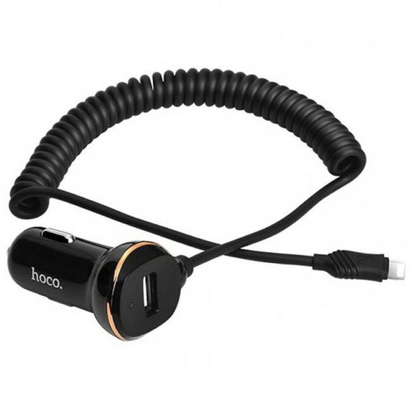 Автомобильное зарядное устройство Hoco Z14/Lightning Cable 1USB 3.4A (Черная) ID999MARKET_6010030 фото
